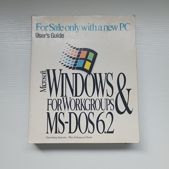 Microsoft Other - Microsoft Windows For Workgroups & MS-DOS 6.2 Users Guide Manual Vtg